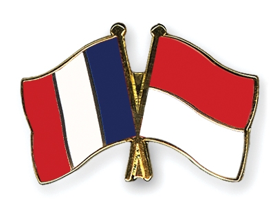 Fahnen Pins Frankreich Indonesien