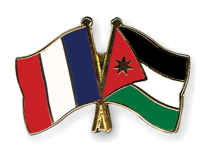 Fahnen Pins Frankreich Jordanien