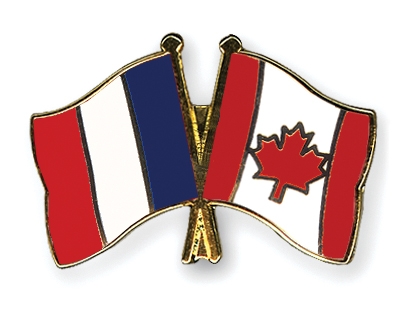 Fahnen Pins Frankreich Kanada