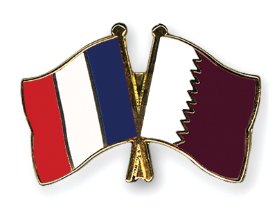 Fahnen Pins Frankreich Katar