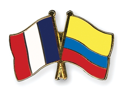 Fahnen Pins Frankreich Kolumbien