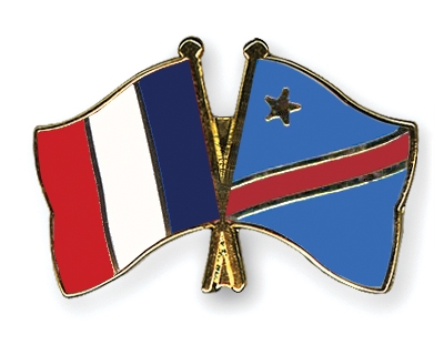 Fahnen Pins Frankreich Kongo-Demokratische-Republik