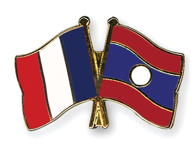 Fahnen Pins Frankreich Laos