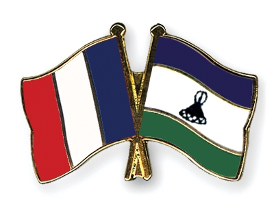 Fahnen Pins Frankreich Lesotho