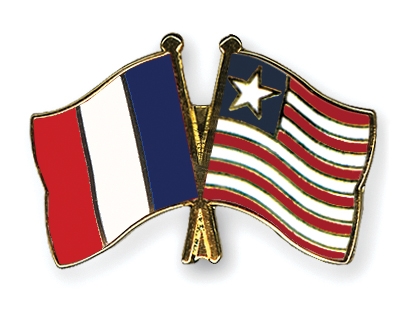 Fahnen Pins Frankreich Liberia