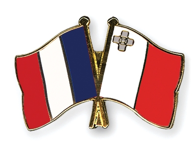 Fahnen Pins Frankreich Malta