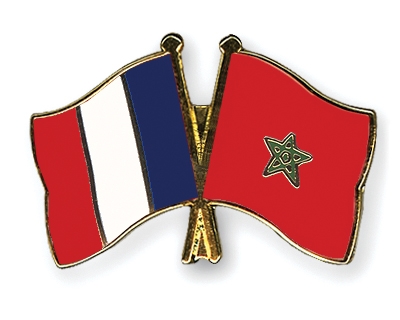 Fahnen Pins Frankreich Marokko