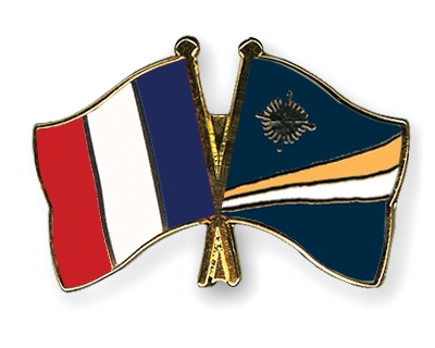 Fahnen Pins Frankreich Marshallinseln