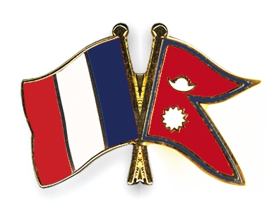 Fahnen Pins Frankreich Nepal