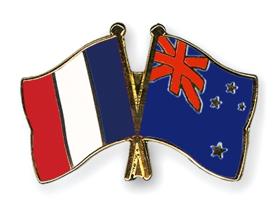 Fahnen Pins Frankreich Neuseeland
