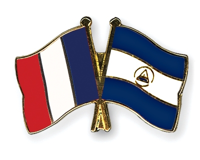 Fahnen Pins Frankreich Nicaragua