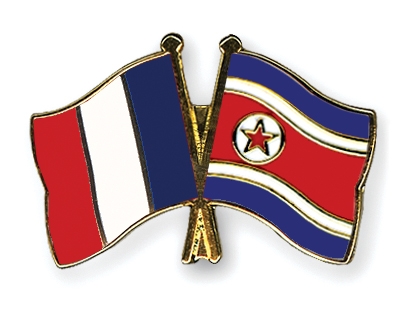 Fahnen Pins Frankreich Nordkorea