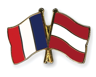 Fahnen Pins Frankreich sterreich