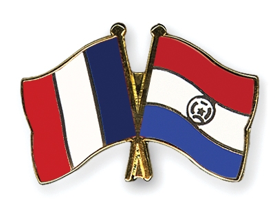 Fahnen Pins Frankreich Paraguay