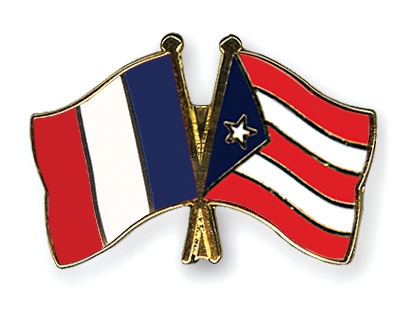 Fahnen Pins Frankreich Puerto-Rico