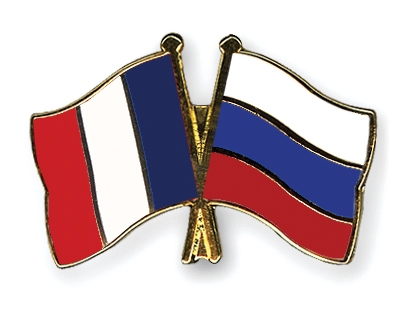 Fahnen Pins Frankreich Russland