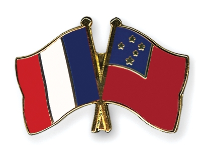 Fahnen Pins Frankreich Samoa