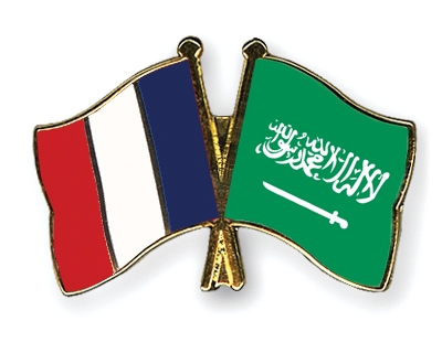 Fahnen Pins Frankreich Saudi-Arabien