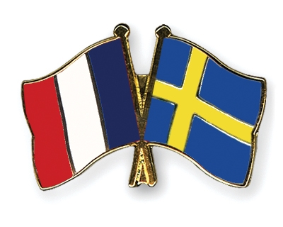 Fahnen Pins Frankreich Schweden