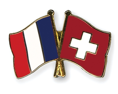 Fahnen Pins Frankreich Schweiz