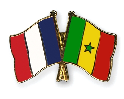 Fahnen Pins Frankreich Senegal