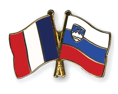 Fahnen Pins Frankreich Slowenien