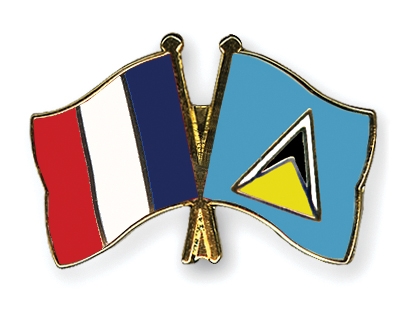 Fahnen Pins Frankreich St-Lucia