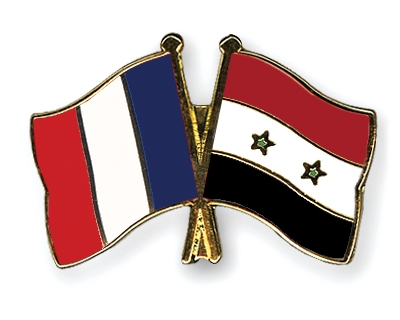 Fahnen Pins Frankreich Syrien
