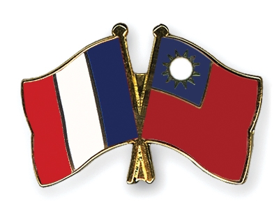 Fahnen Pins Frankreich Taiwan