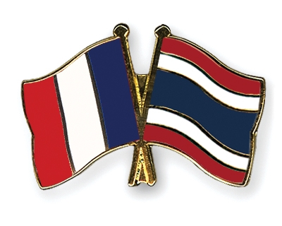 Fahnen Pins Frankreich Thailand