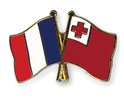 Fahnen Pins Frankreich Tonga