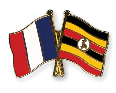 Fahnen Pins Frankreich Uganda