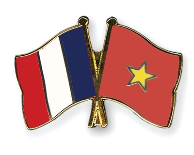 Fahnen Pins Frankreich Vietnam