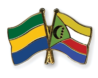 Fahnen Pins Gabun Komoren