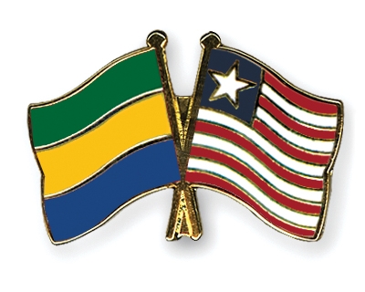 Fahnen Pins Gabun Liberia