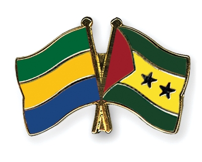 Fahnen Pins Gabun Sao-Tome-und-Principe