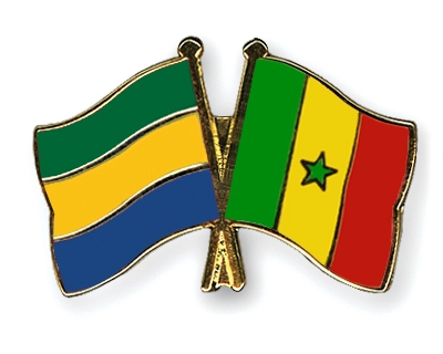 Fahnen Pins Gabun Senegal