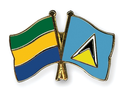 Fahnen Pins Gabun St-Lucia