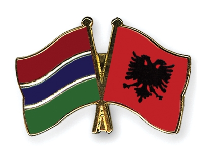 Fahnen Pins Gambia Albanien