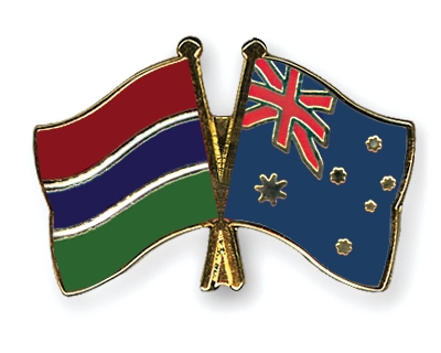 Fahnen Pins Gambia Australien