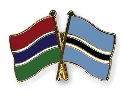 Fahnen Pins Gambia Botsuana