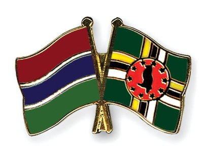 Fahnen Pins Gambia Dominica