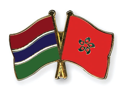 Fahnen Pins Gambia Hong-Kong