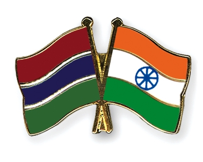 Fahnen Pins Gambia Indien