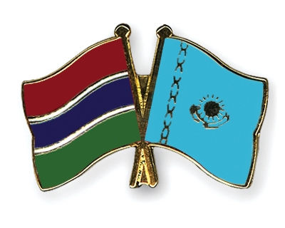 Fahnen Pins Gambia Kasachstan