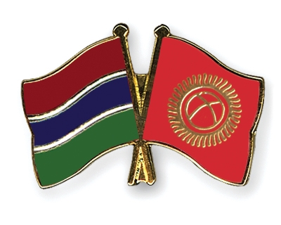 Fahnen Pins Gambia Kirgisistan
