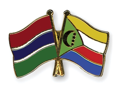 Fahnen Pins Gambia Komoren