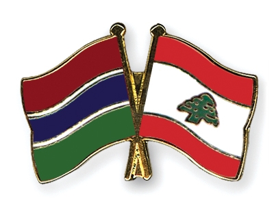 Fahnen Pins Gambia Libanon