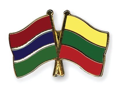 Fahnen Pins Gambia Litauen