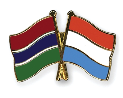 Fahnen Pins Gambia Luxemburg